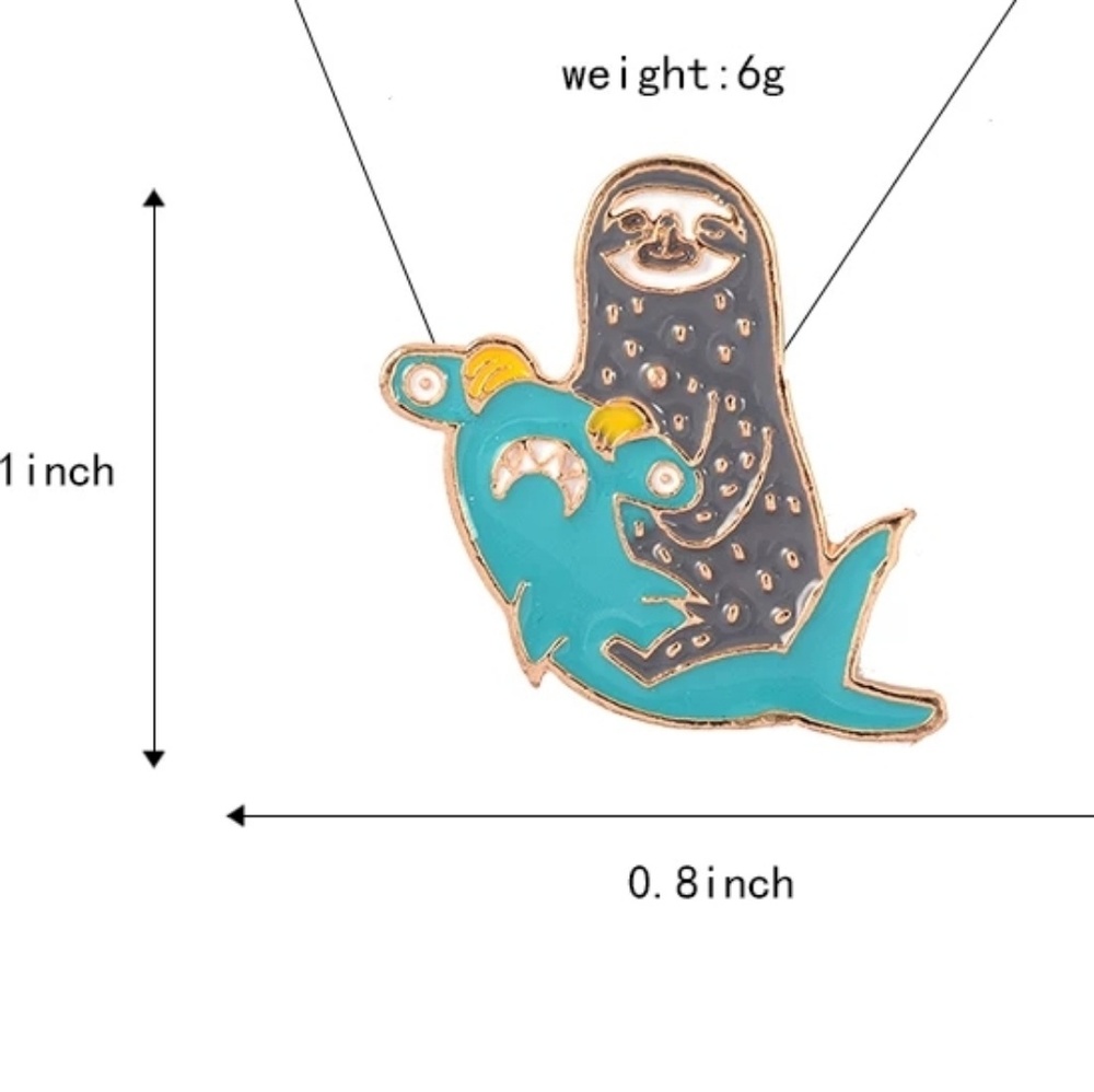 Sloth Family ! pins brooch - Picture 3 of 3